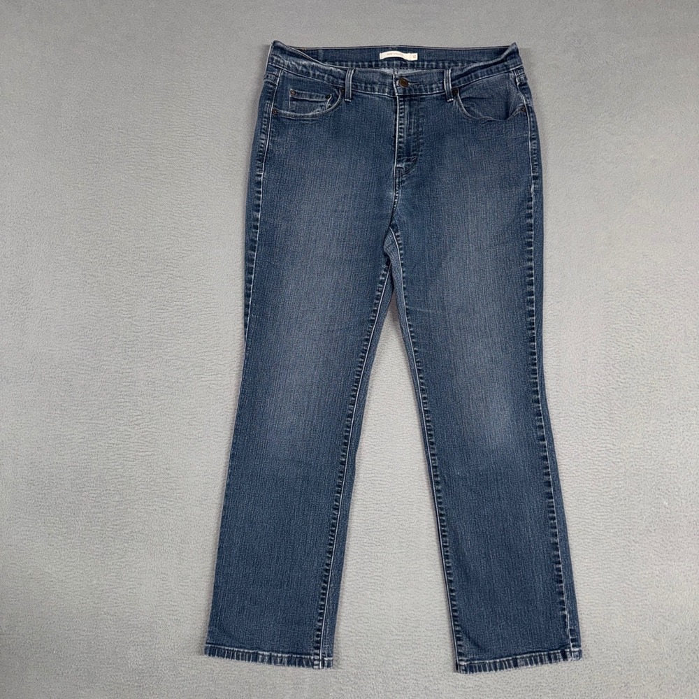 Levis Jeans Womens 12 Short Blue 505 Straight Stretch Distressed Denim Cowboy